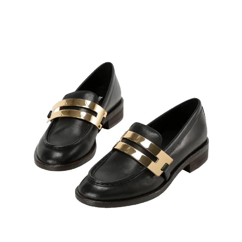 Mocassin Classique et Gourmette - Noir