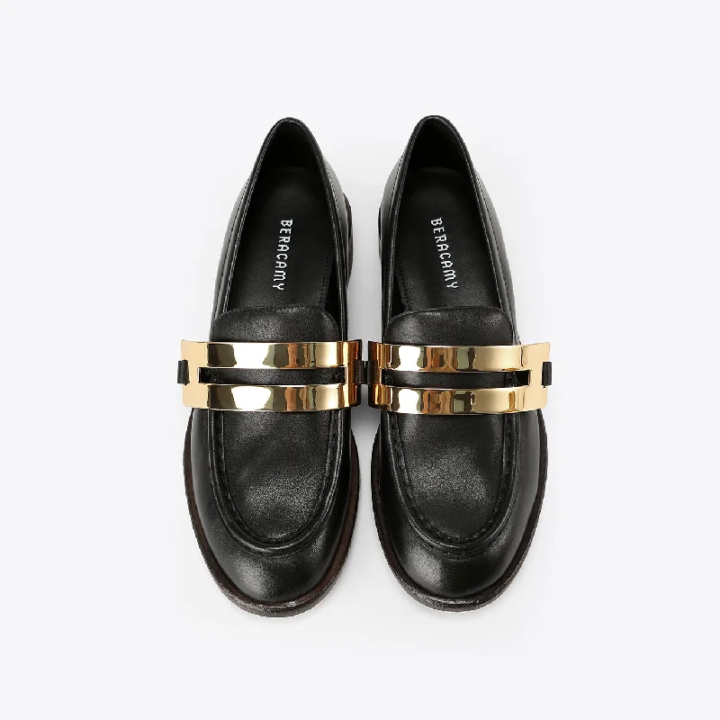 Mocassin Classique et Gourmette - Noir