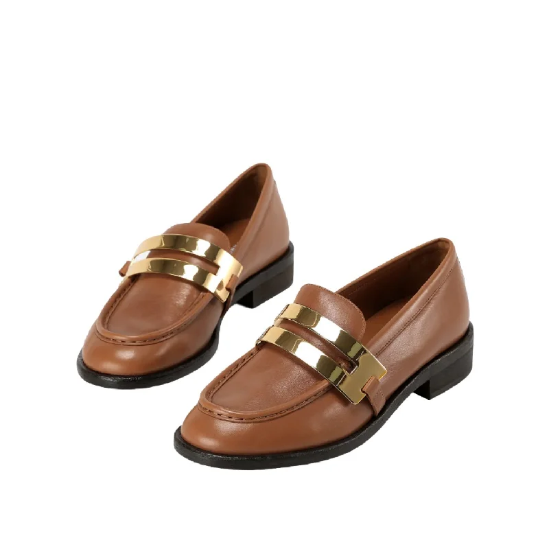 Mocassin Classique et Gourmette - Caramel