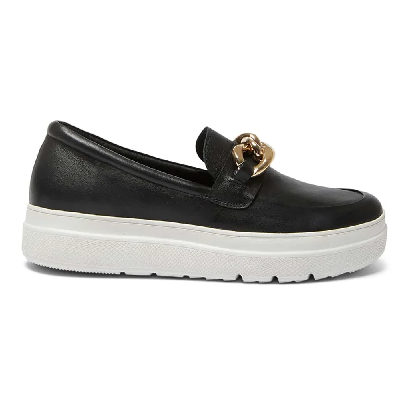 Bates Sneaker in Black Leather