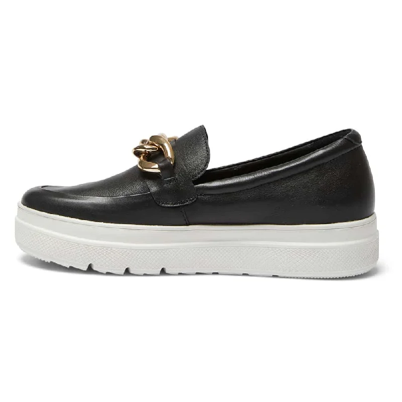 Bates Sneaker in Black Leather