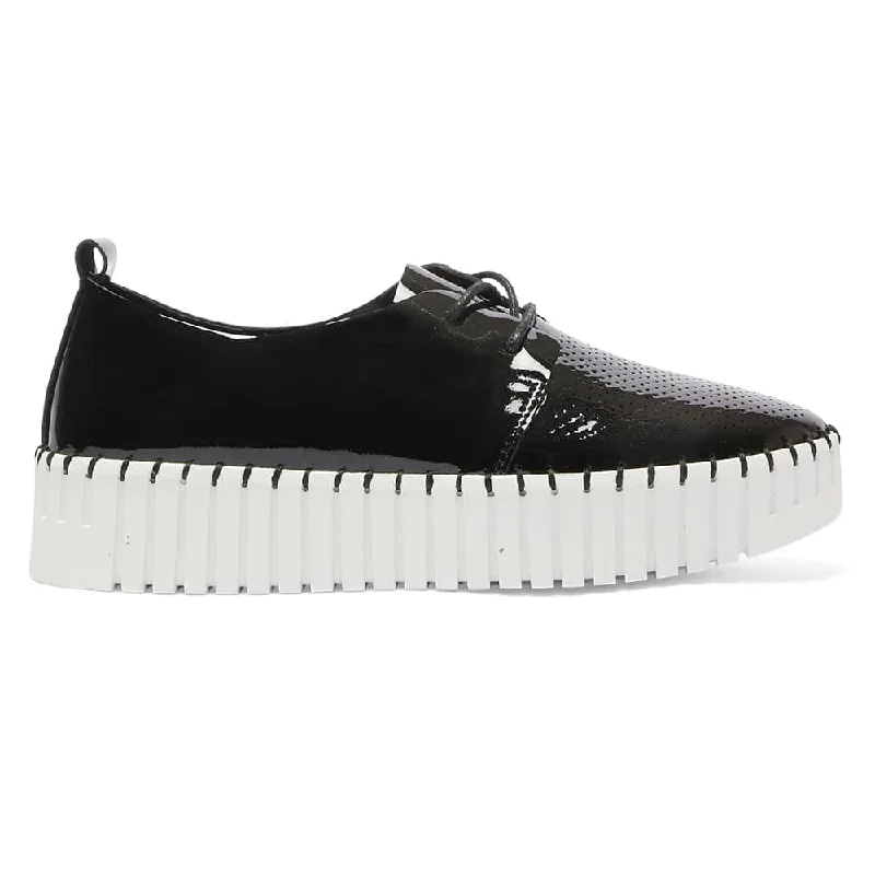 Central Sneaker in Black Patent