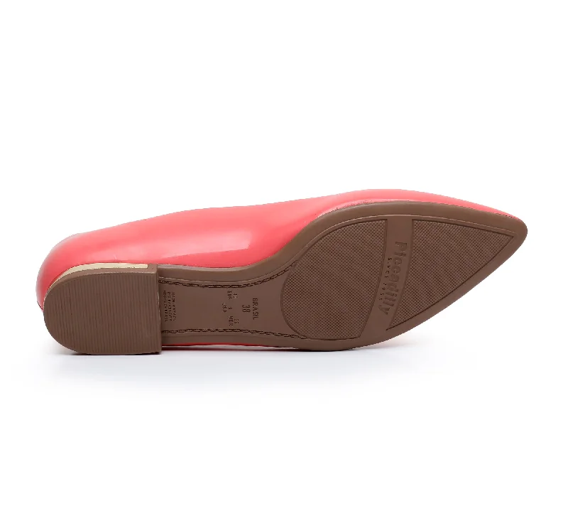 Gleaming Ballet Flat Shoe - Coral Patent (274.047)