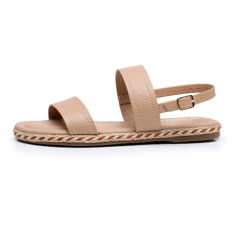 Slip-On Flats with Braided Strap - Nude (404.045)