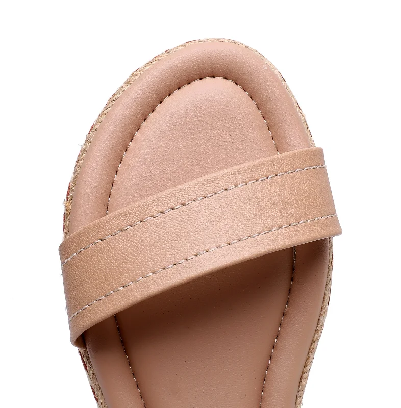 Slip-On Flats with Braided Strap - Nude (404.045)