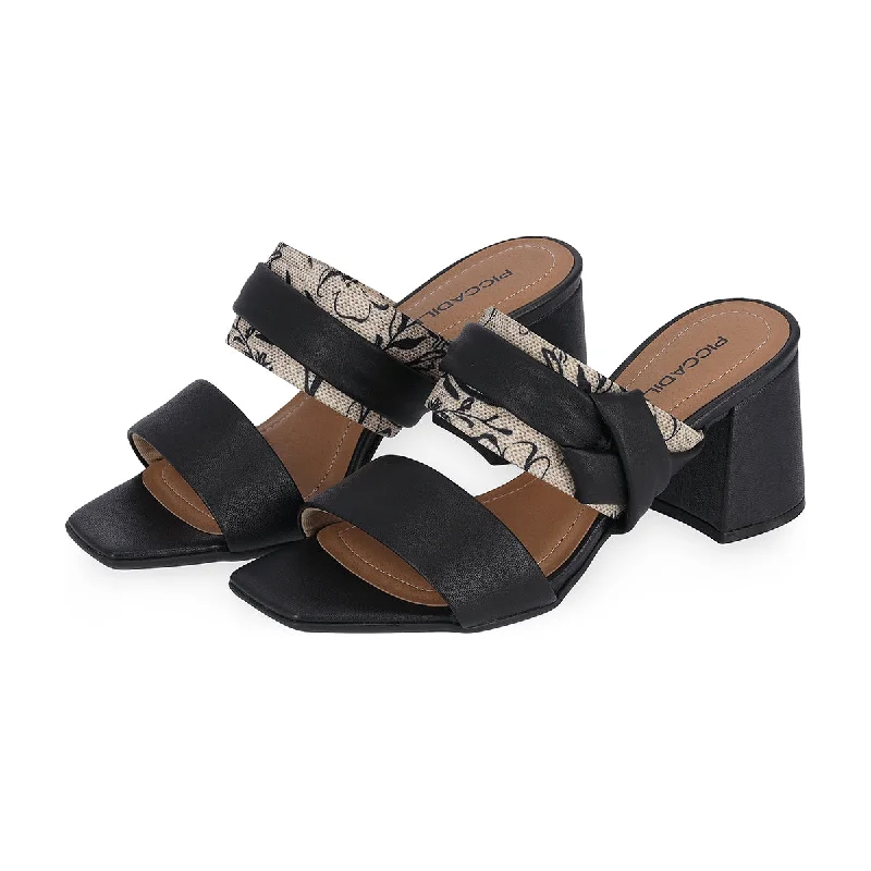 Chunky Charm Dual Strap Sandal - Black (626.008)