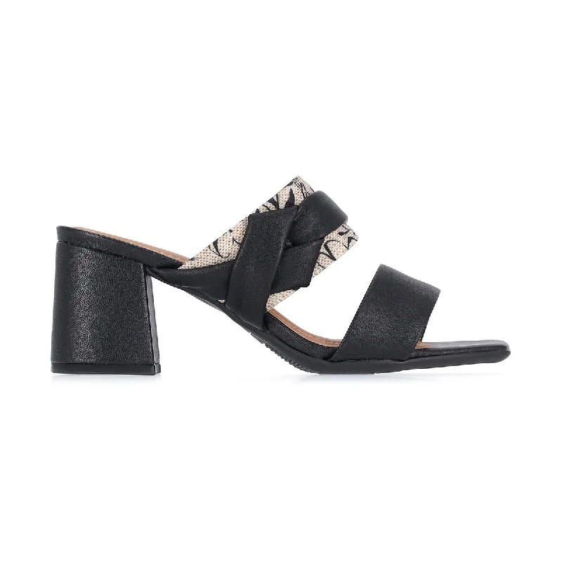 Chunky Charm Dual Strap Sandal - Black (626.008)