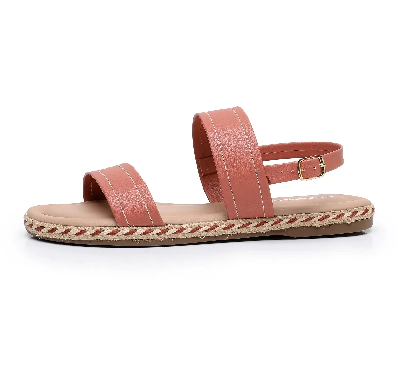 Slip-On Flats with Braided Strap - Coral (404.045)