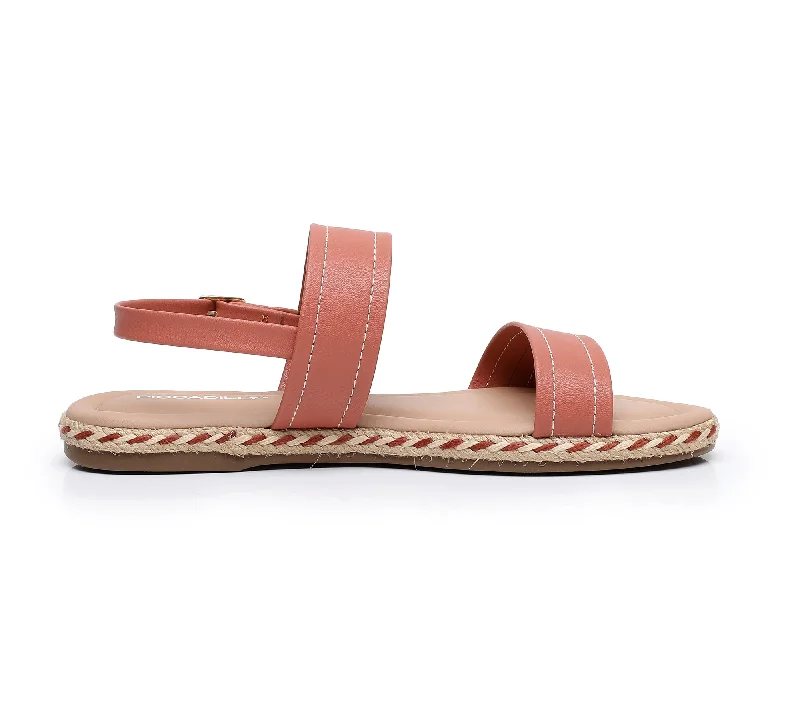 Slip-On Flats with Braided Strap - Coral (404.045)