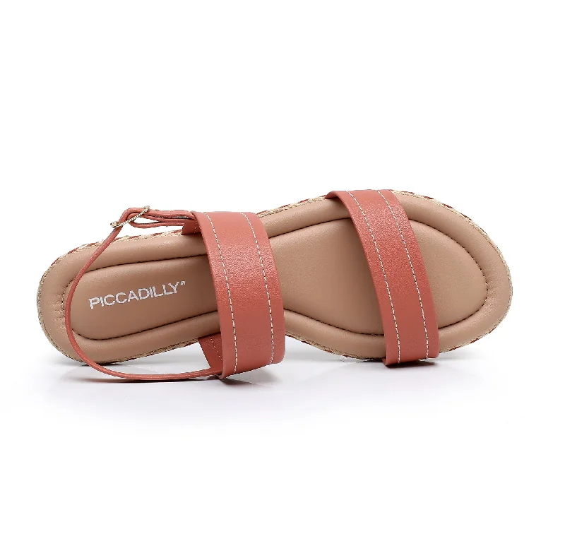 Slip-On Flats with Braided Strap - Coral (404.045)