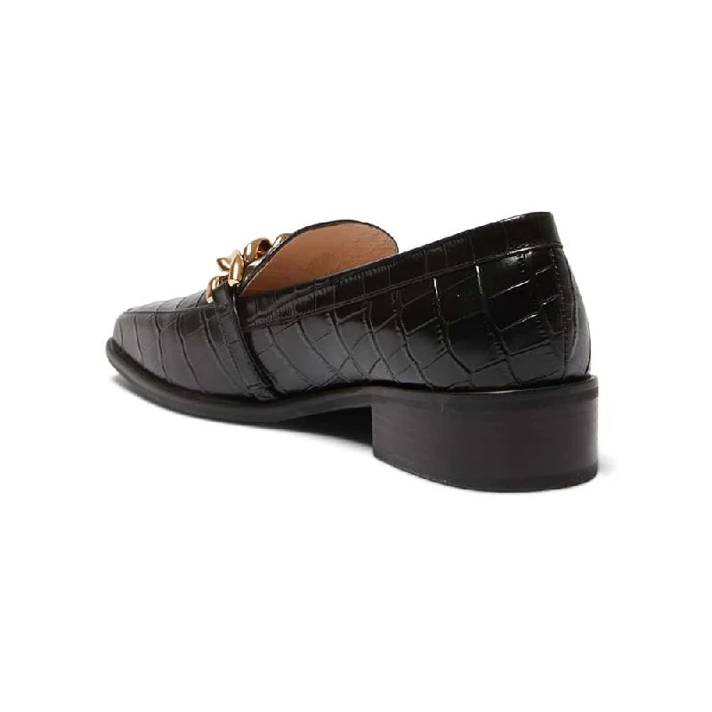 Dalton Loafer in Black Croc