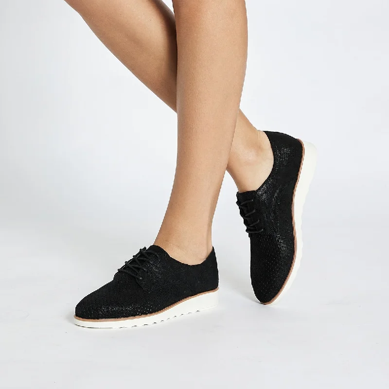 Deed Sneaker in Black Leather