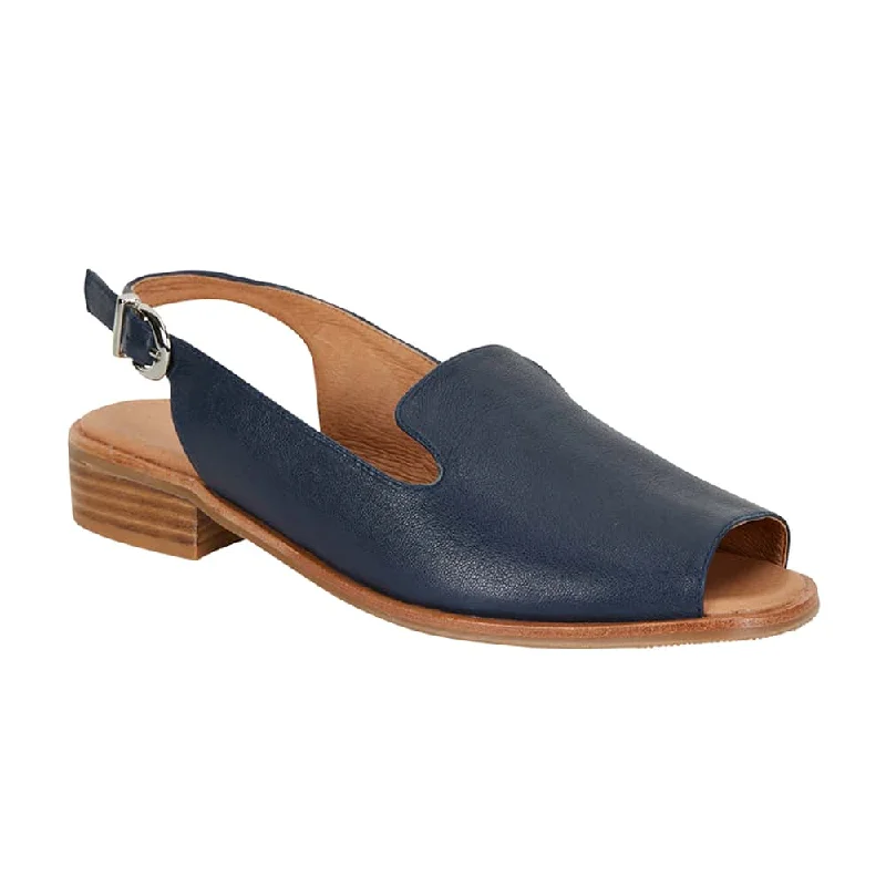 Delaney Sandal in Navy Leather