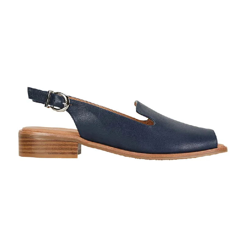 Delaney Sandal in Navy Leather