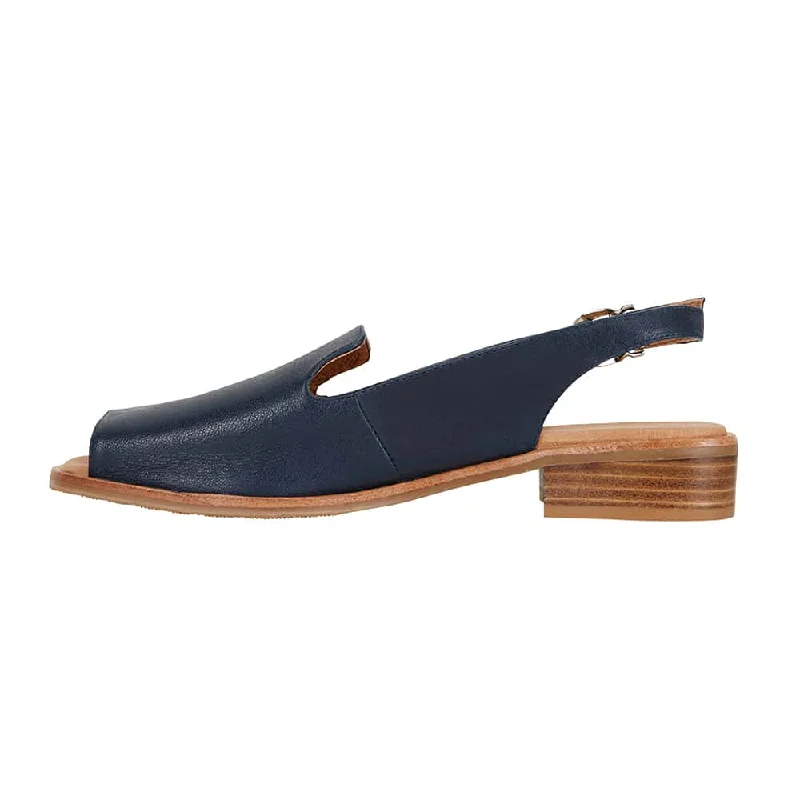 Delaney Sandal in Navy Leather