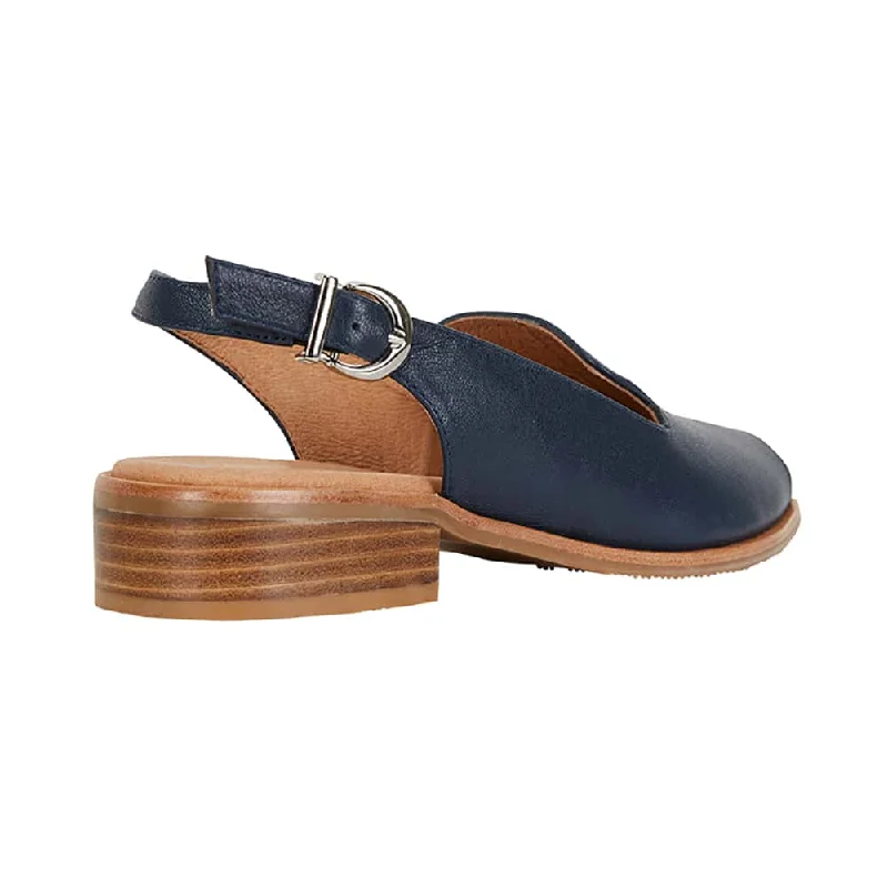 Delaney Sandal in Navy Leather