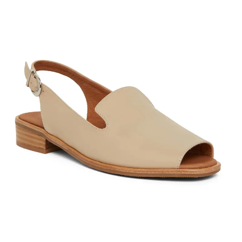 Delaney Sandal in Neutral Leather