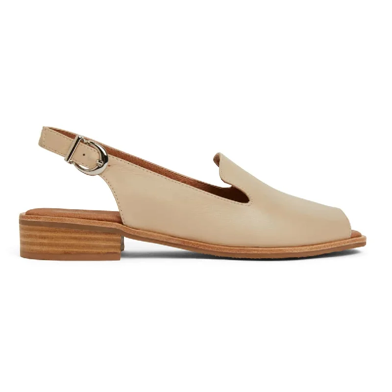 Delaney Sandal in Neutral Leather