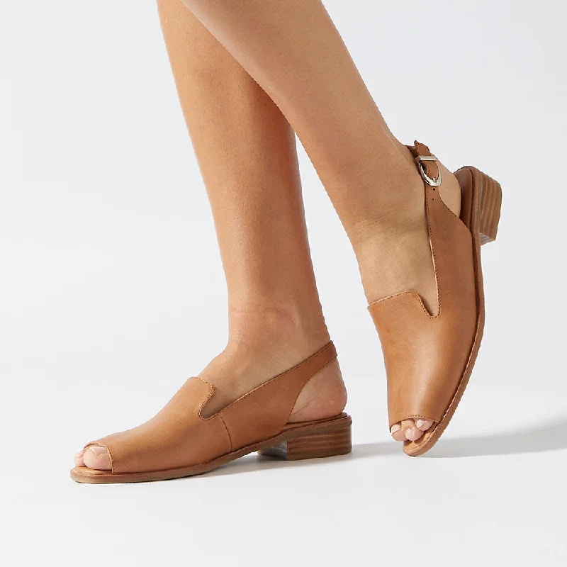 Delaney Sandal in Tan Leather