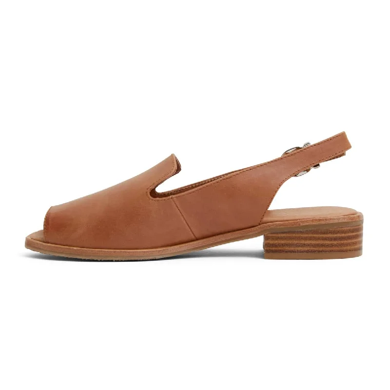 Delaney Sandal in Tan Leather