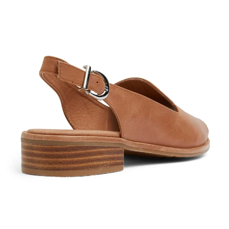 Delaney Sandal in Tan Leather