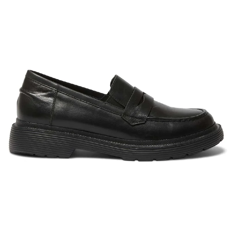 Eleanor Loafer in Black Leather