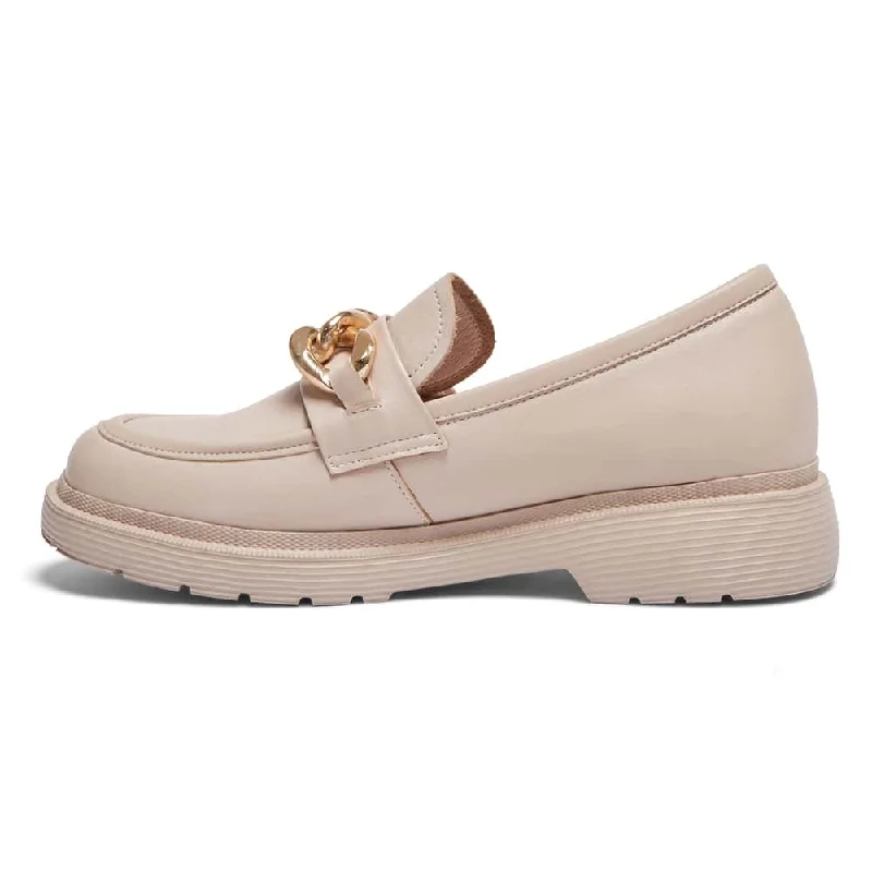 Eloise Loafer in Nude Leather