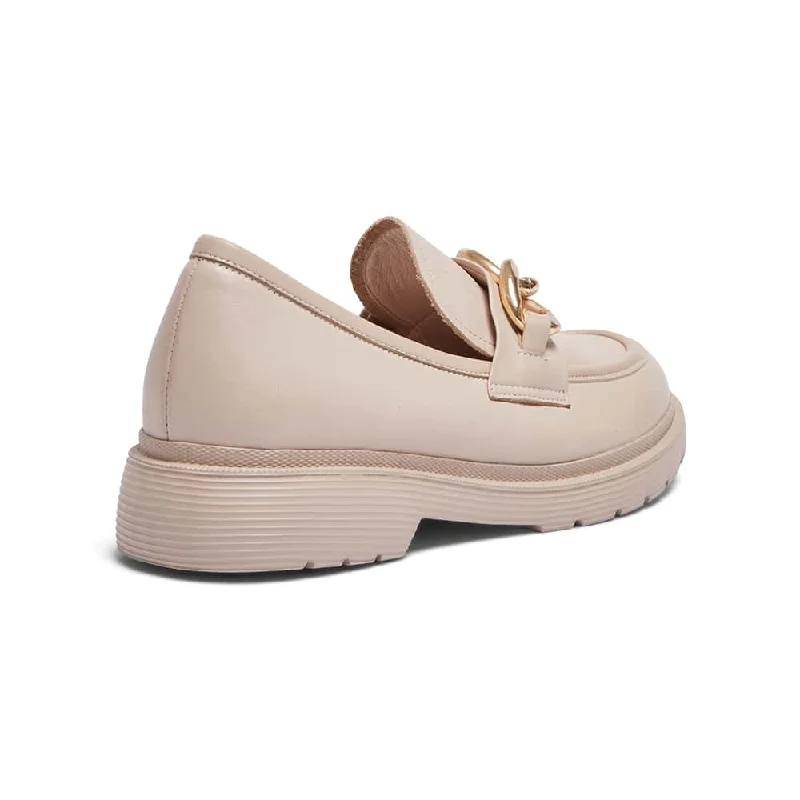 Eloise Loafer in Nude Leather