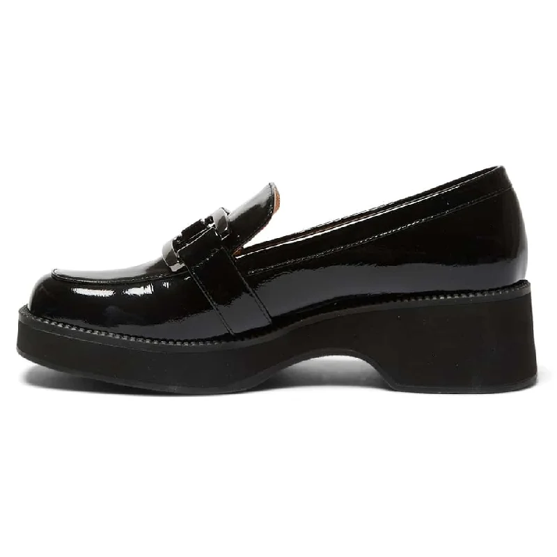 Emma Loafer in Black Patent