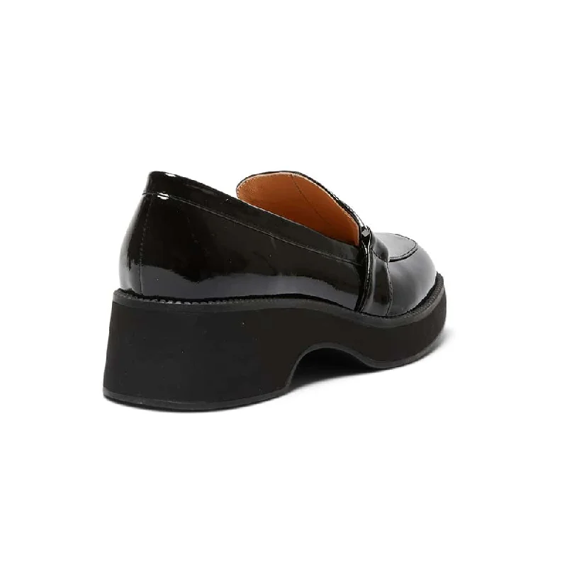 Emma Loafer in Black Patent