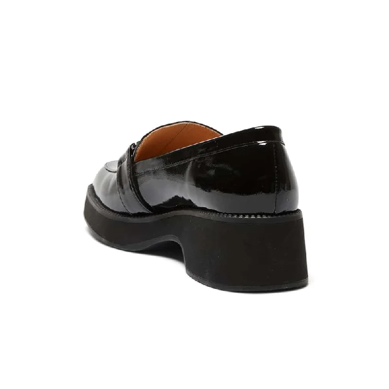 Emma Loafer in Black Patent