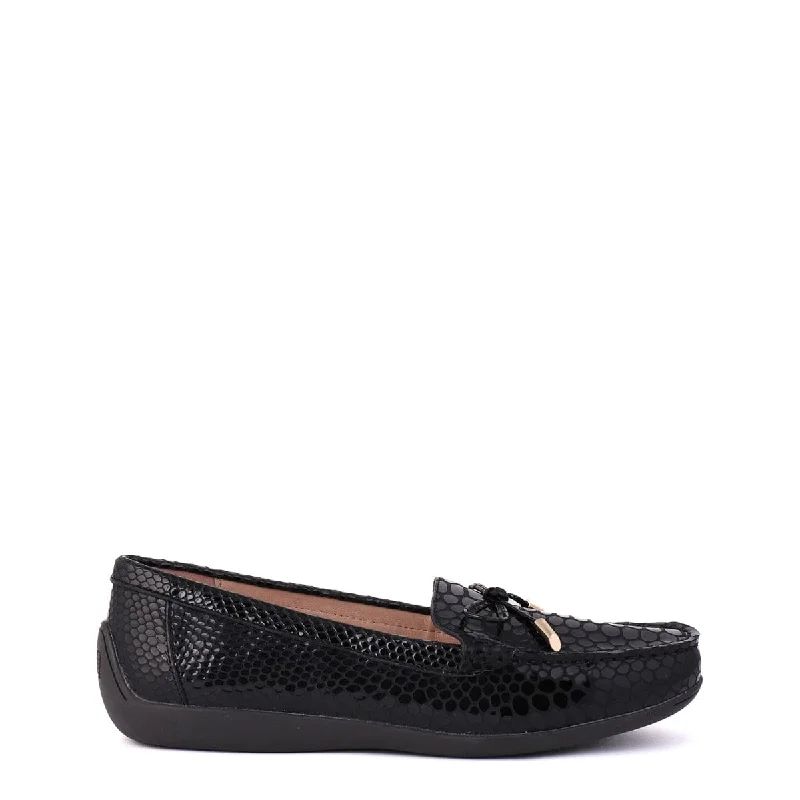 ERIN Black Croc Patent