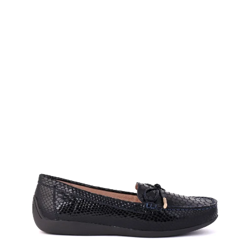 ERIN Navy Croc Patent