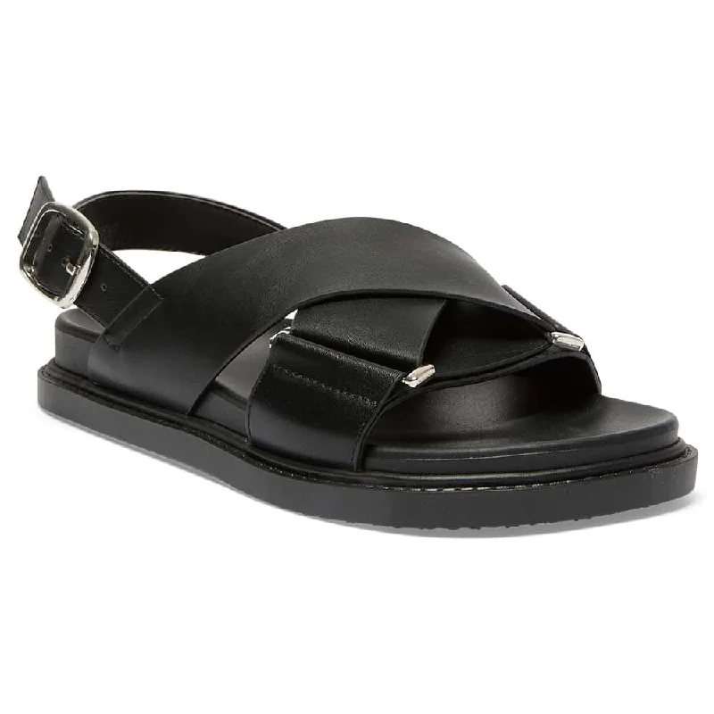 Fabian Sandal in Black Smooth