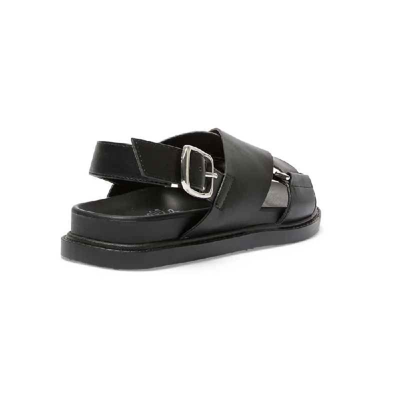 Fabian Sandal in Black Smooth