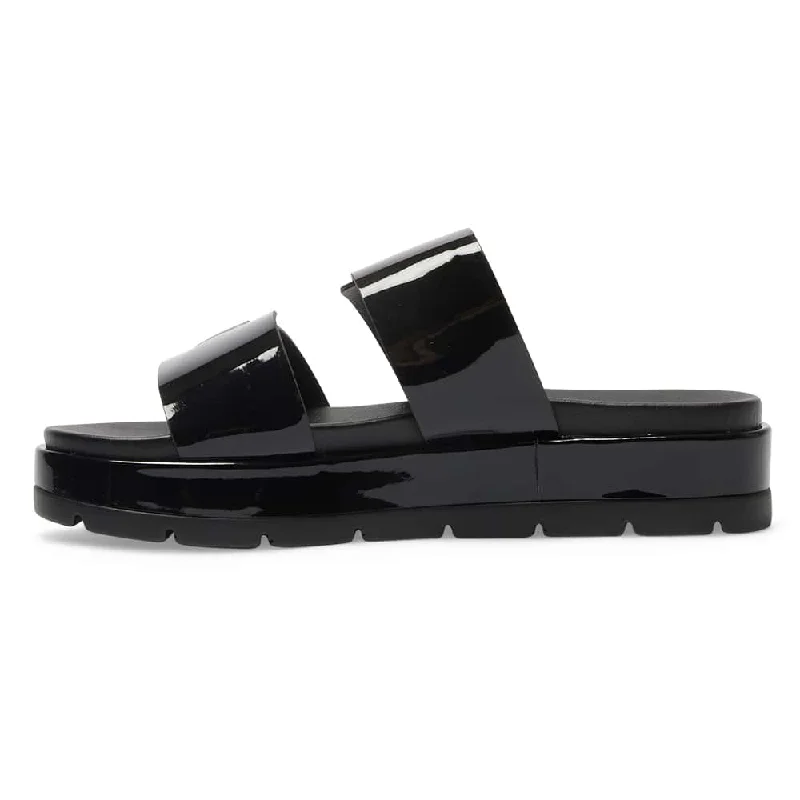 Fiction Slide in Black Patent