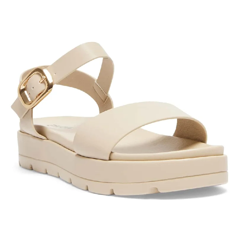 Frankie Sandal in Beige Smooth