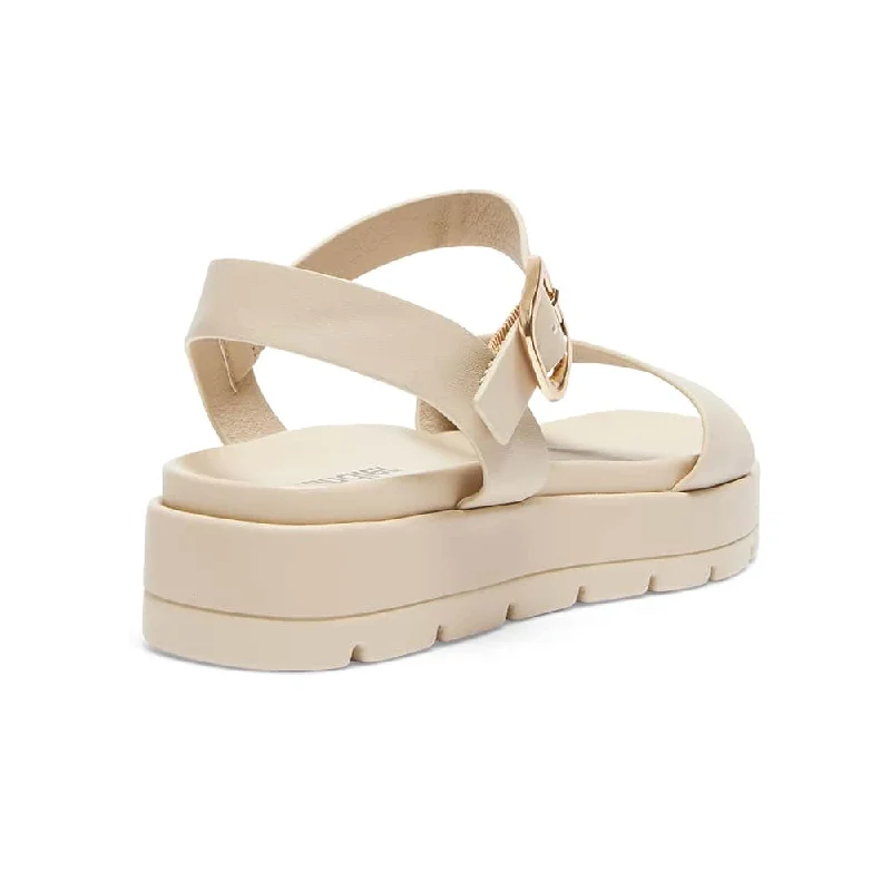 Frankie Sandal in Beige Smooth