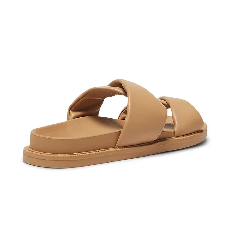 Ginny Slide in Camel Smooth