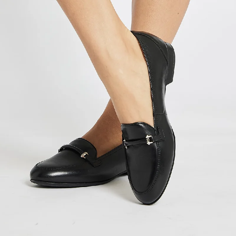 Glebe Loafer in Black Leather