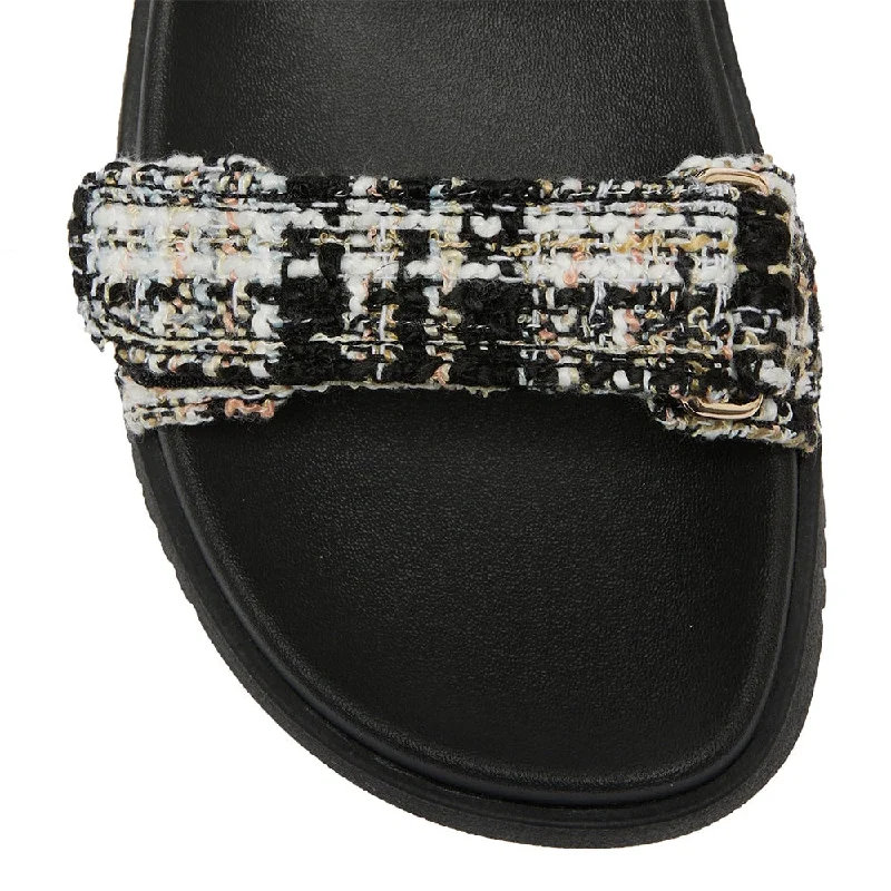 Hendrix Sandal in Black Multi Fabric