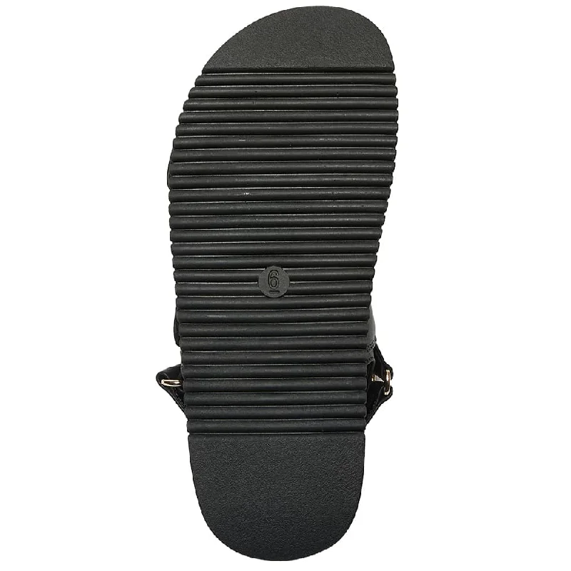 Hendrix Sandal in Black Smooth