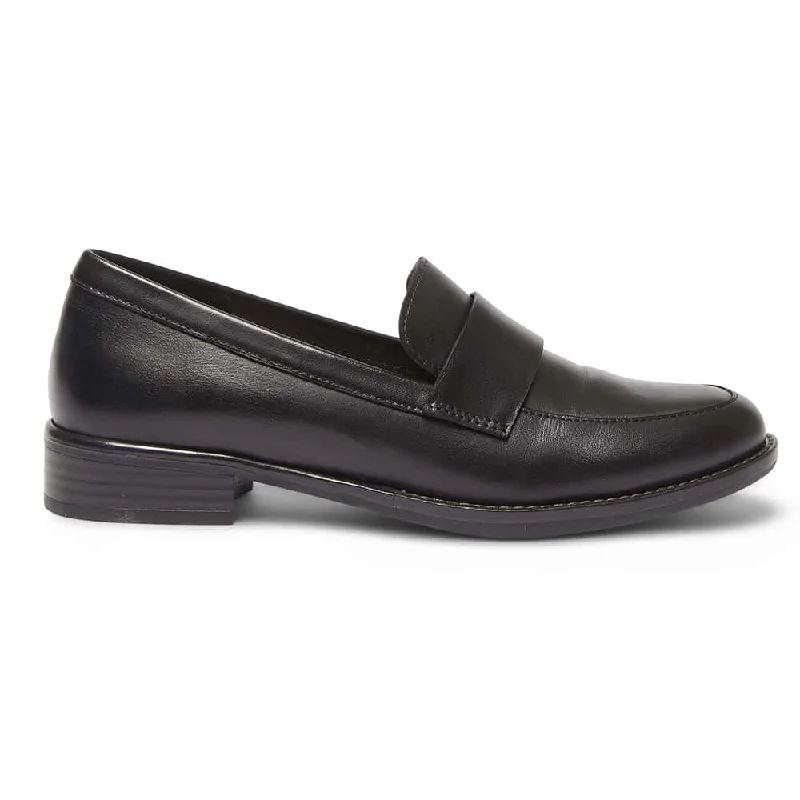 Infinity Loafer in Black Leather