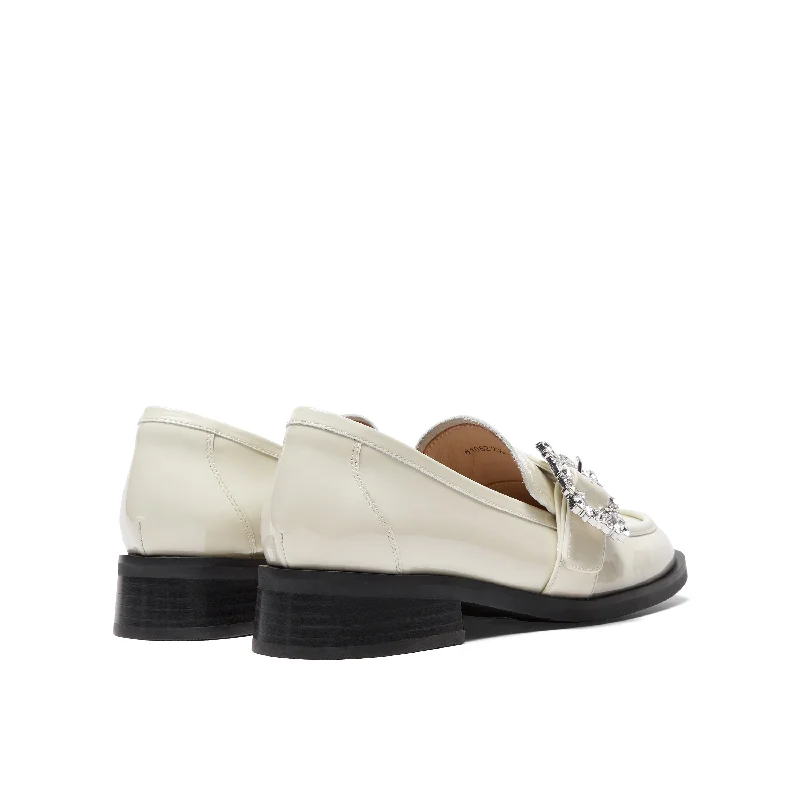 Crystal Buckle Loafers