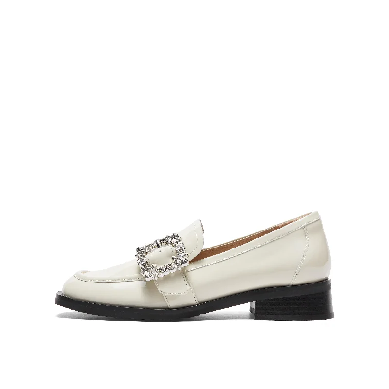 Crystal Buckle Loafers