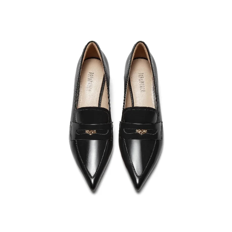 Pointed Toe Penny Loafers