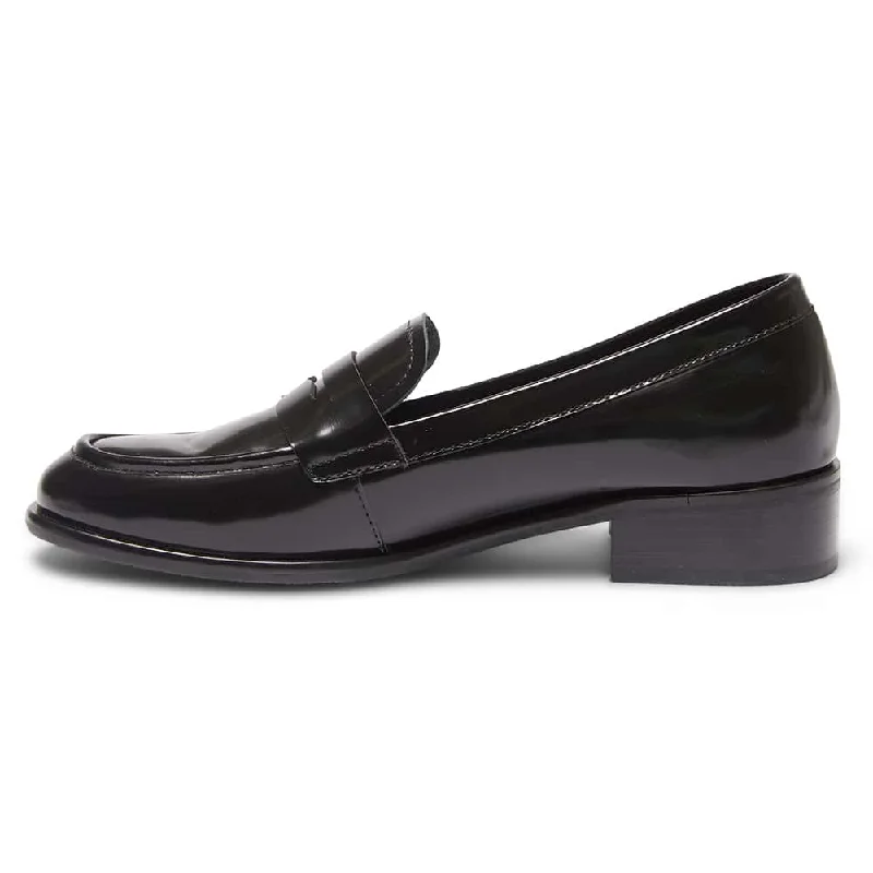 Kassidy Loafer in Black Hi Shine Leather