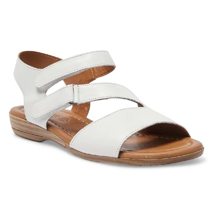 Kenya Sandal in White Leather