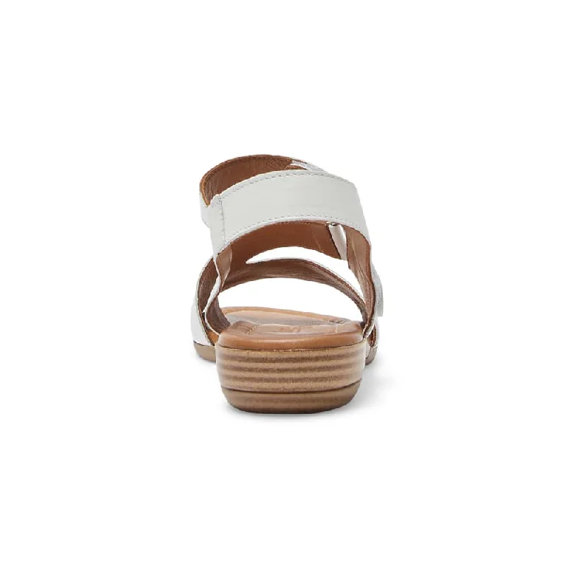 Kenya Sandal in White Leather