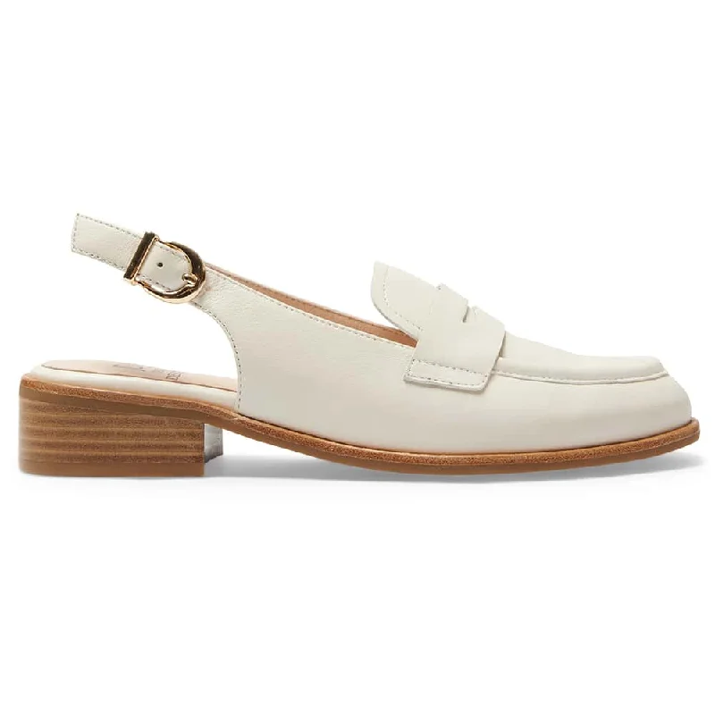 Kenzie Loafer in Ivory Leather